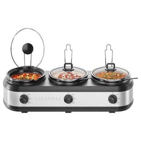 Chefman Triple Slow Cooker & Food Warmer