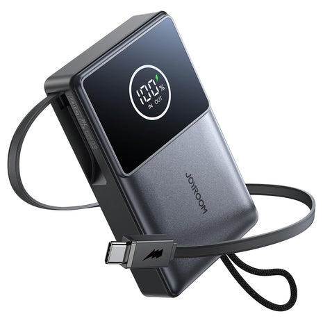 10000mAh 22.5W Fast Portable Charger with Built-In Retractable USB-C Cable