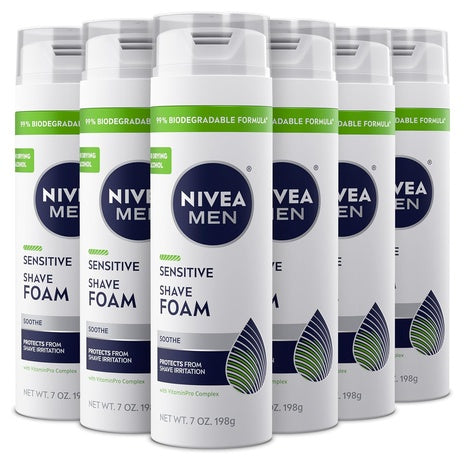 6-Pack Nivea Men Sensitive Shave Foam (7 oz)