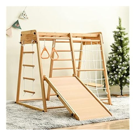 Indoor Playground 8-in-1 Playset With Slides And Play Table