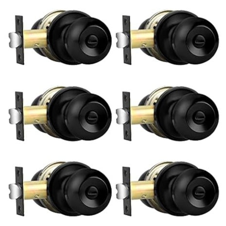 6-Pack Probrico Ball Privacy Interior Door Knobs