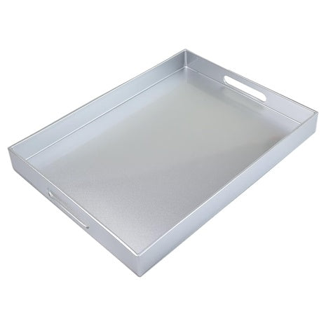 Silver Plastic Serving Tray