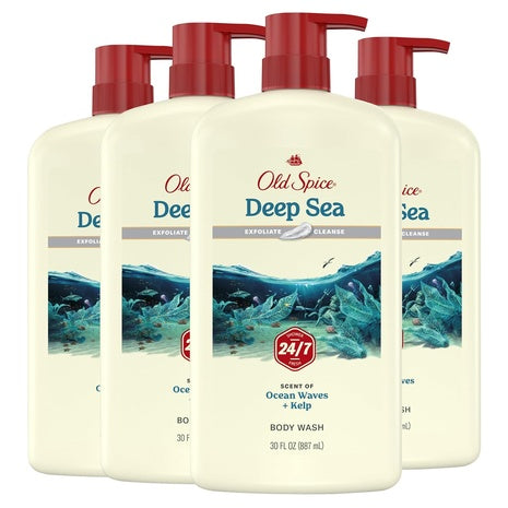 4-Pack Old Spice Deep Sea Body Wash (30oz)