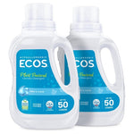 2-Pack 50-Oz ECOS 100 Loads Laundry Detergent Liquid