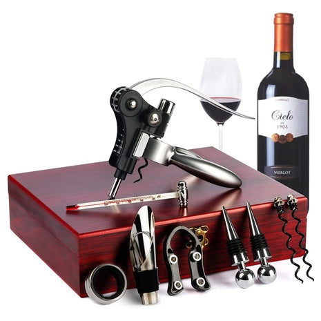 9 Piece Corkscrew Wine Opener Set with Accessories