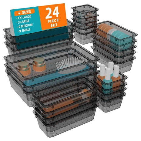24-Piece Drawer Organizer Set