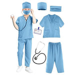 Kids Doctor Scrubs Costume Set (4 Colors)