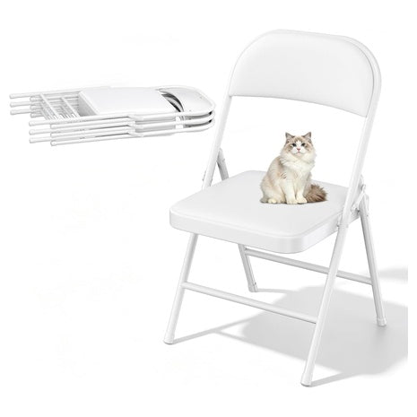 4-Pack Portable Metal Foldable Chairs With Cushion