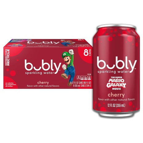 8 Cans bubly Sparkling Water, Cherry