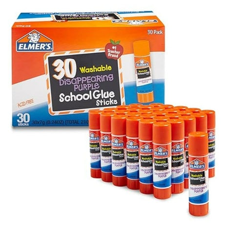 30 Elmer’s Disappearing Purple School Glue Sticks