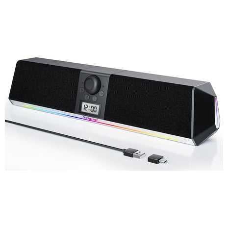 Soulion R80 Bluetooth Computer Speakers With Digital Clock Display