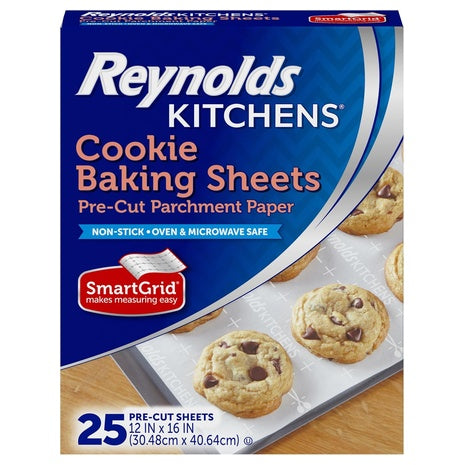 100 Reynolds Kitchens Pre-Cut Parchment Baking Sheets