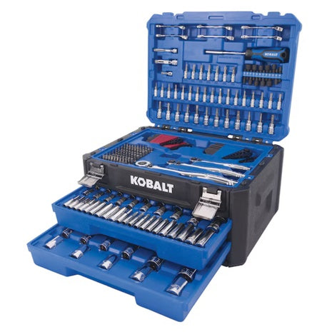 302-Piece Kobalt Standard (SAE) & Metric Mechanics Tool Set W/Hard Case