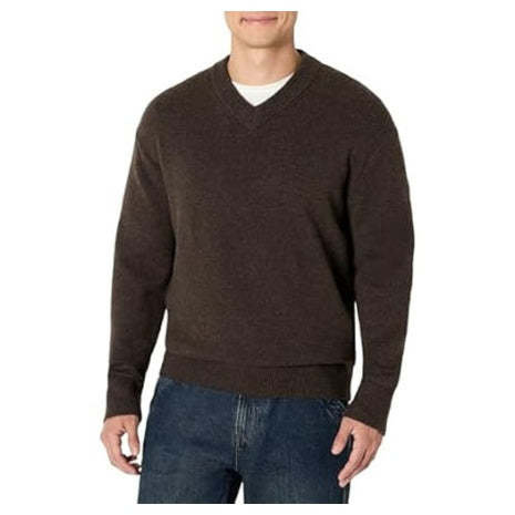 Amazon Essentials Men's Regular-Fit Cotton Blend V-Neck Sweater