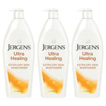 3 Bottles Jergens Ultra Healing Dry Skin Lotion