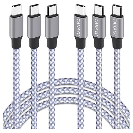 3 USB C to USB C 3ft Cables