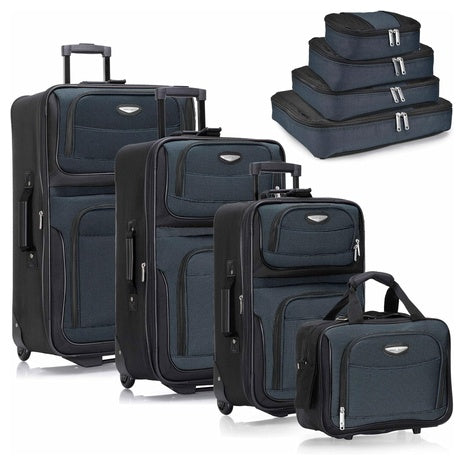 4-Piece Travel Select Luggage Set + 4 Packing Cubes