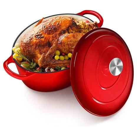 5-Qt Oval Cast Iron Dutch Oven