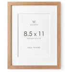 8.5x11 Solid Oak Wood Picture Frame