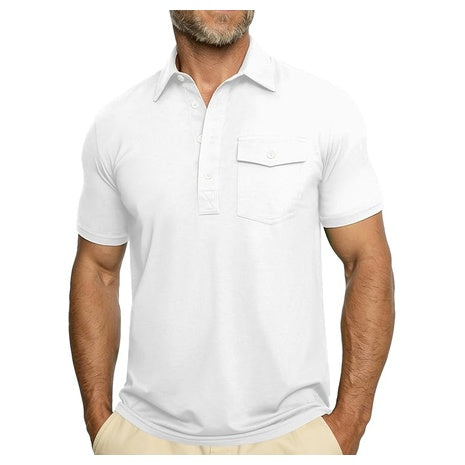 Mens Short Sleeve Stretch Polo Shirts (6 Colors)