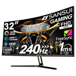 32" SANSUI ES-G32C1F Curved FHD 240Hz 1ms HDR Freesync Gaming Monitor