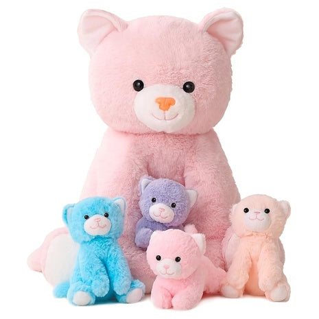 5 Piece Cat Stuffed Animal Playset