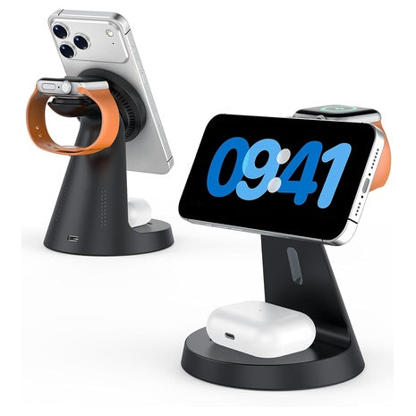2-Pack 3-In-1 Magnetic Wireless Charging Station