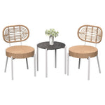 3-Piece Outdoor Wicker Patio Bistro Set (4 Colors)