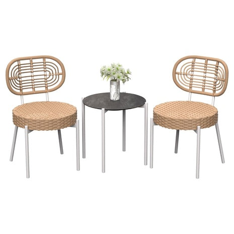 3-Piece Outdoor Wicker Patio Bistro Set (4 Colors)