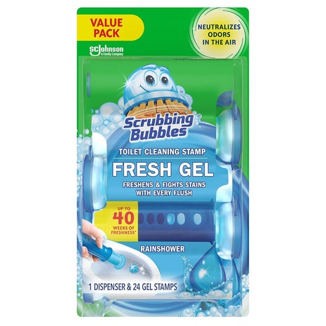 24 Scrubbing Bubbles Fresh Gel Toilet Cleaning Stamps