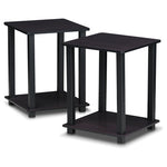 2-Pack Furinno 2-Tier Square End Tables