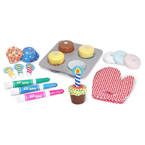 Melissa & Doug Bake & Decorate Wooden Cupcake Kit