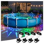 4-Pack Solar Powered Waterproof RGB Color Changing Light