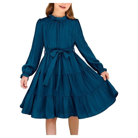 Girls' Ruffle Tiered Flowy Dress (11 Colors)
