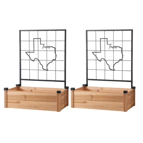 2-Pack Expert Gardener Wooden Raised Bed