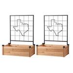 2-Pack Expert Gardener Wooden Raised Bed