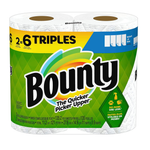 2 Triple Rolls = 6 Regular Rolls Of Bounty The Quicker Picker Upper