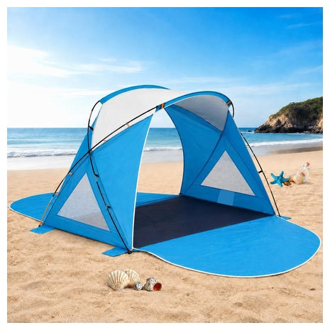 UPF 50+ Sun Shelter With Dual Door Airflow Beach Tent