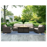 4-Piece Member's Mark Breck XL Deep Seating Fire Set With Sunbrella Fabric