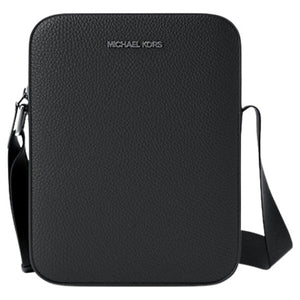 Michael Kors Men's Cooper Logo Embossed Pebbled Leather Messenger Bag