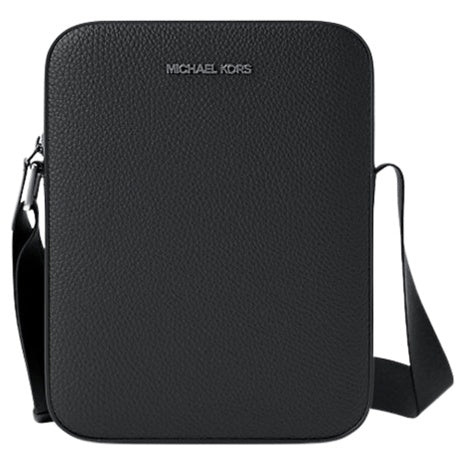 Michael Kors Men's Cooper Logo Embossed Pebbled Leather Messenger Bag