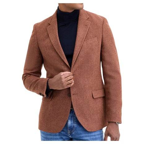 Nautica Men's Modern-Fit Solid Herringbone Tweed Sport Coat