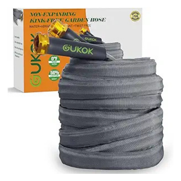Upgraded 50-Ft Non-Expanding High-Pressure Garden Hose