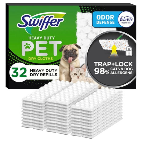 32 Swiffer Pet Heavy Duty Multi-Surface Dry Cloth Refills