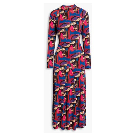 Printed Jersey Midi Dress