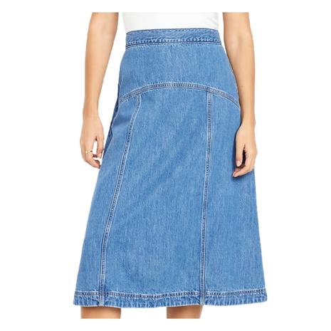 Old Navy High-Waisted Jean Midi Skirt