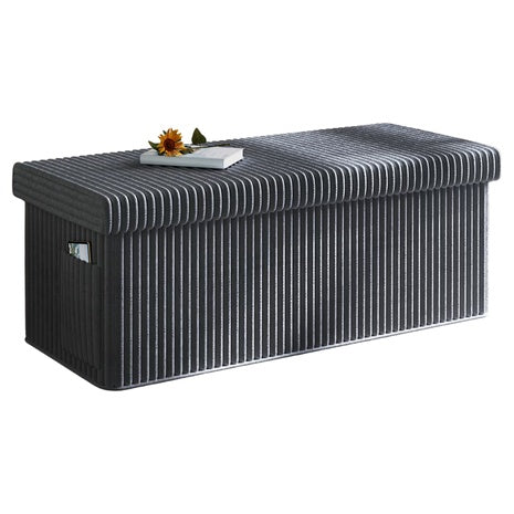 43" Pinmoco Folding Storage Ottoman Bench W/ Side Pocket