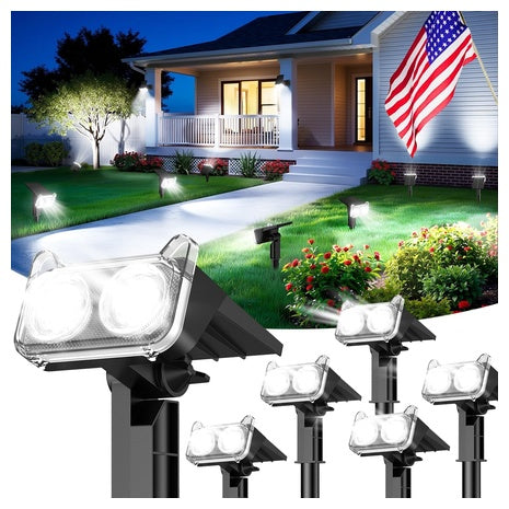 6-Count IP65 Waterproof Outdoor Wall/Ground Solar Spot Lights