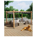 10x13 Ft Outdoor Pergola With Retractable Canopy