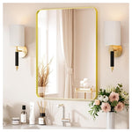 22”x30” Gold Bathroom Vanity Wall Mirror